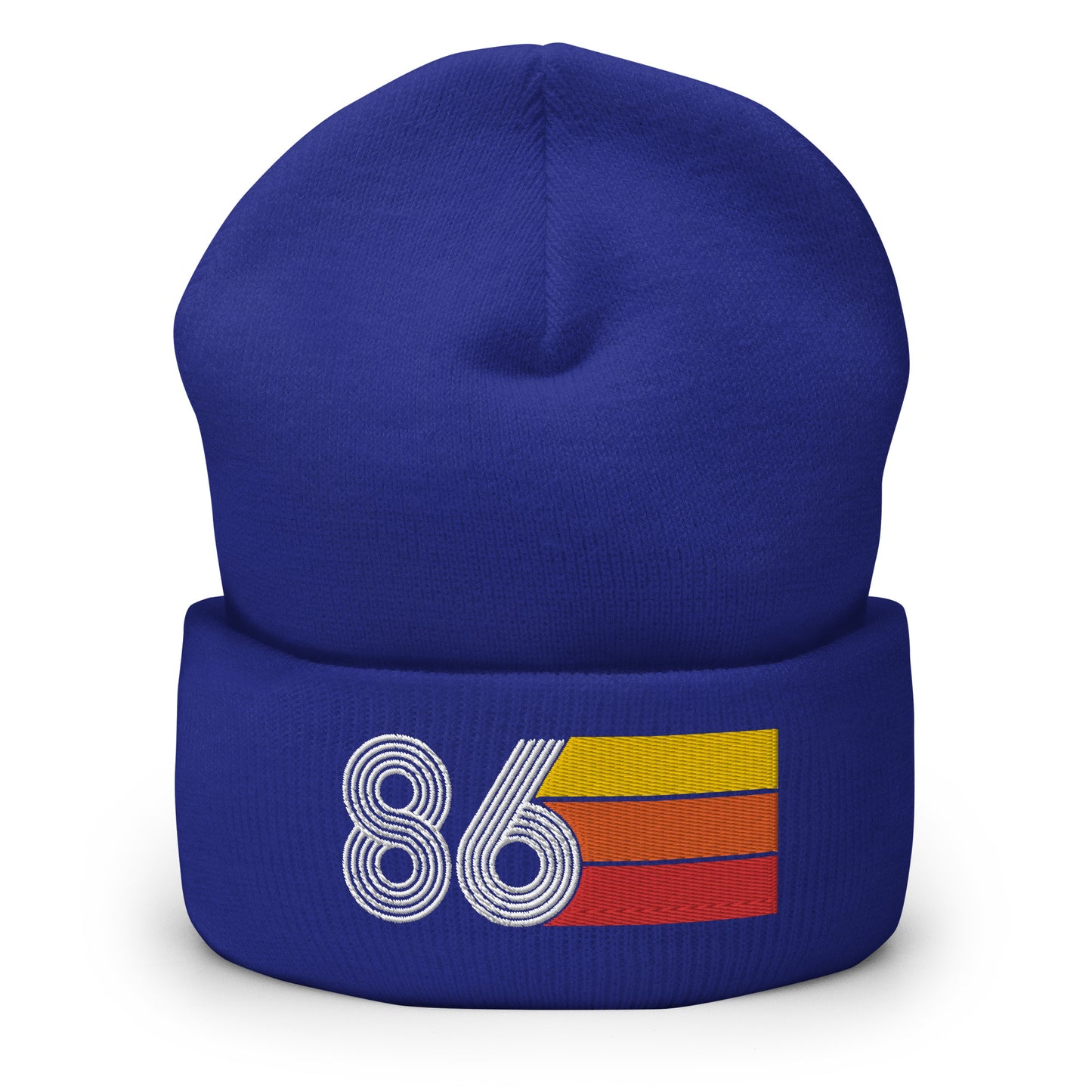 86 Number 1986 Birthday Retro Men's Women's Cuffed Beanie