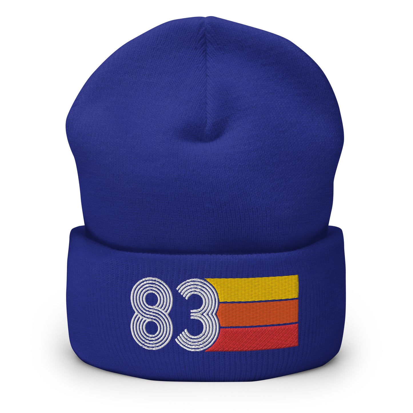 83 Number 1983 Birthday Retro Men's Women's Cuffed Beanie