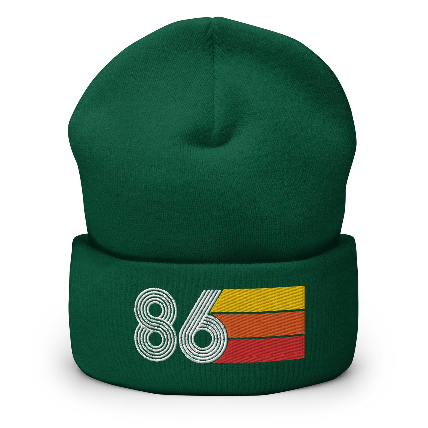 86 Number 1986 Birthday Retro Men's Women's Cuffed Beanie