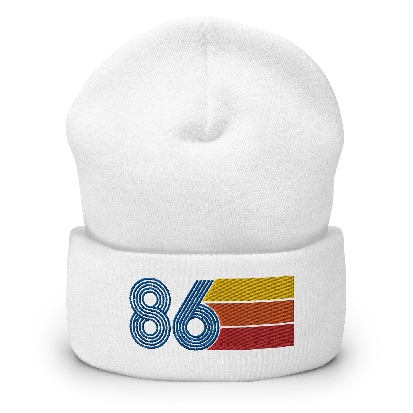 86 Number 1986 Birthday Retro Men's Women's Cuffed Beanie
