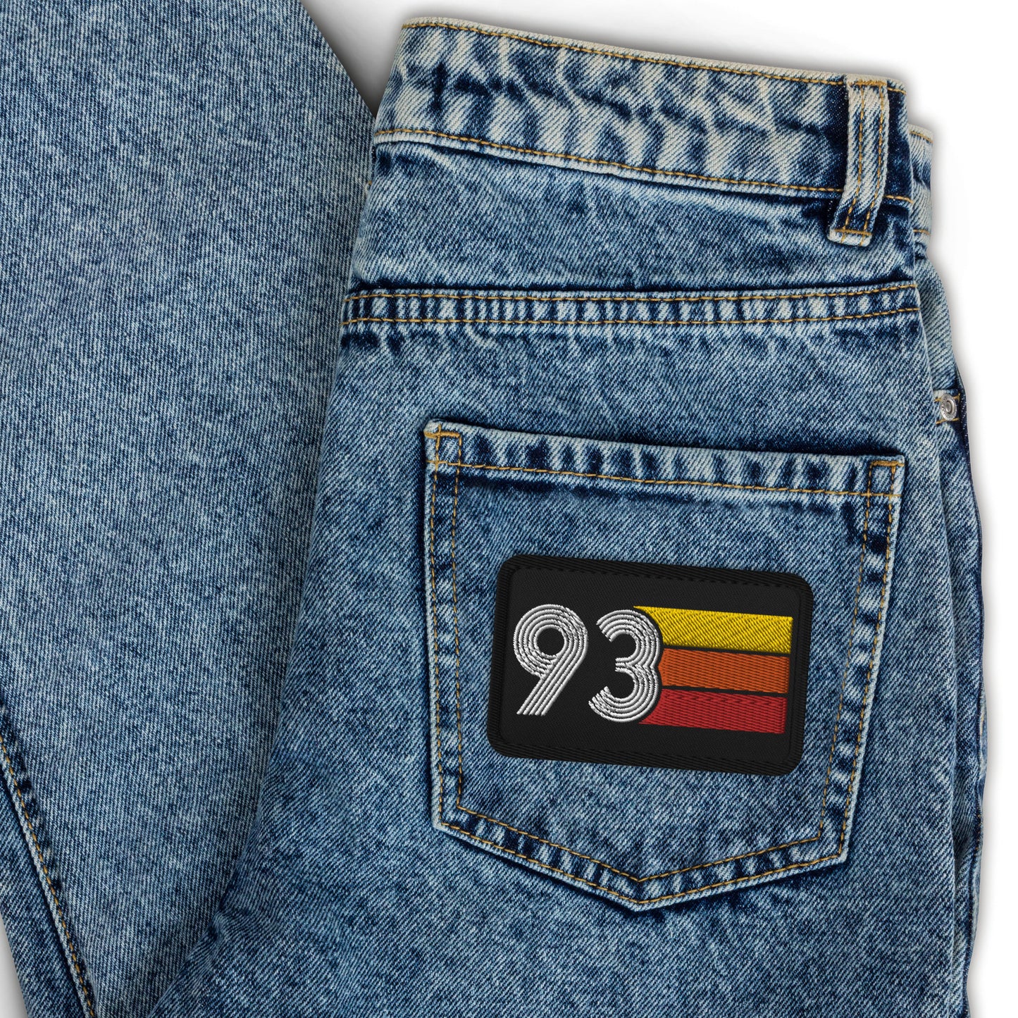 93 - 1993 Retro Birthday Year Embroidered patches