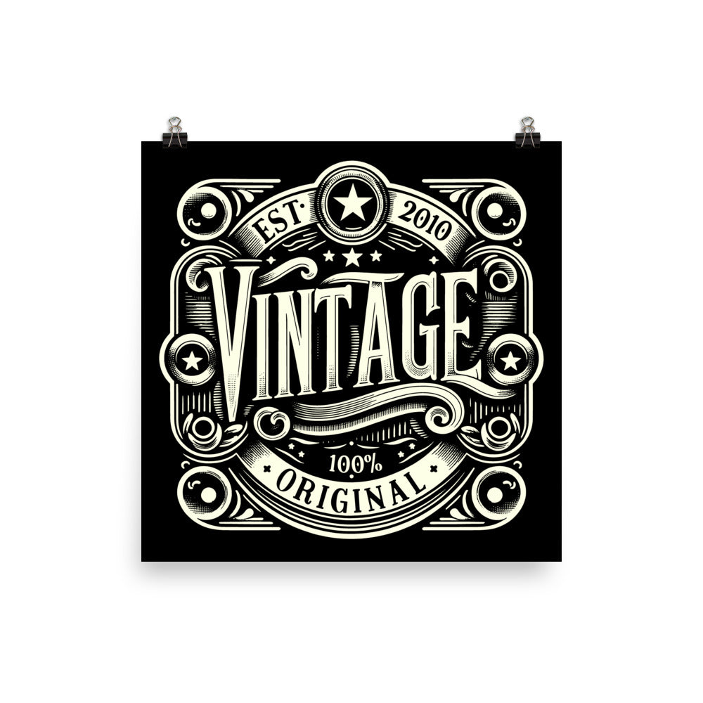 Established 2010 Vintage Poster