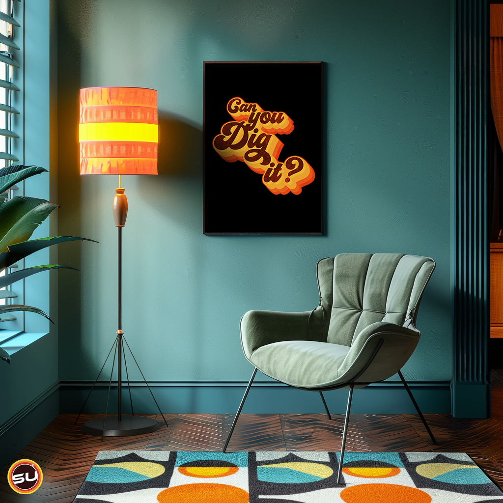 Retro Groove 'Can You Dig It?' 1970s Inspired Matte Poster