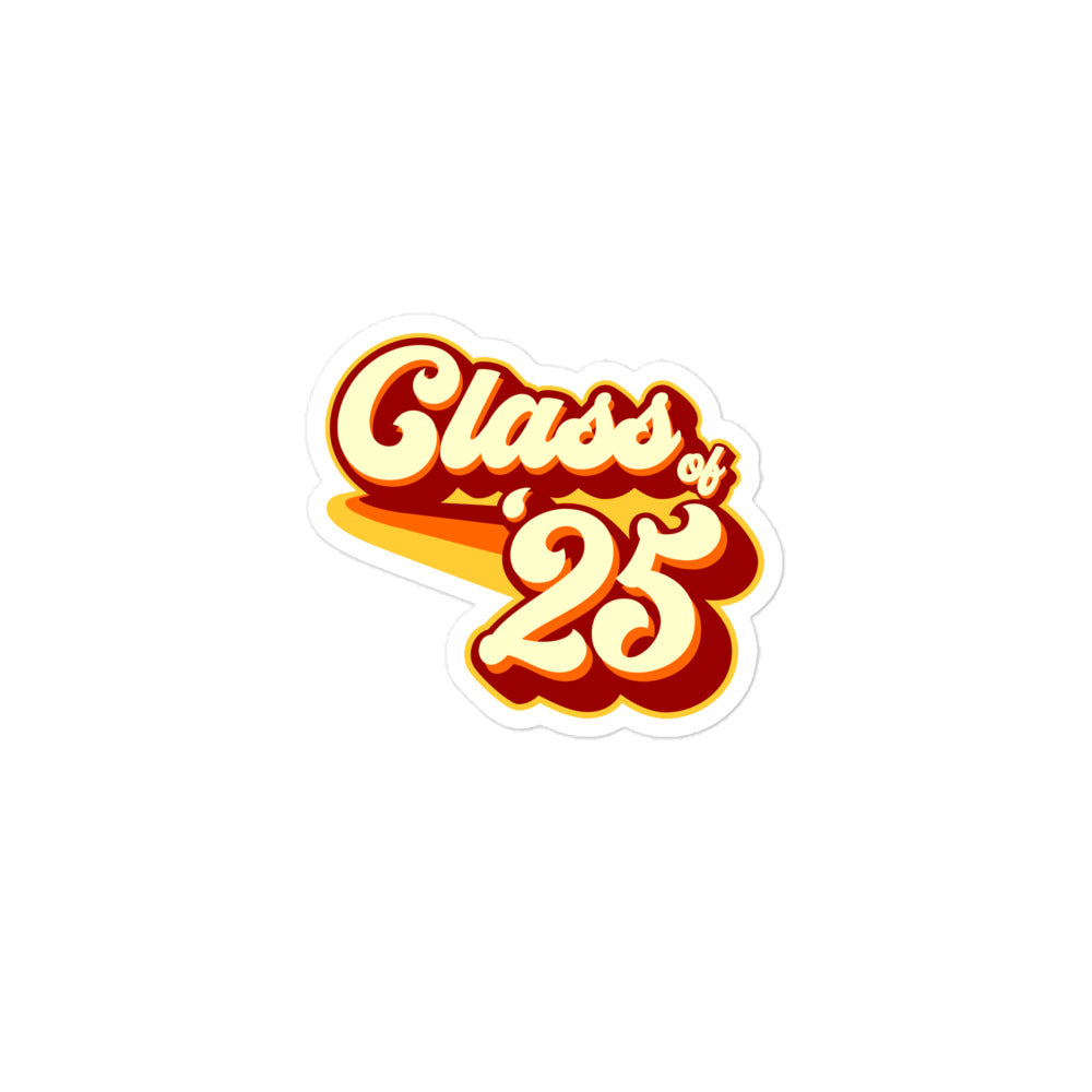 Class of 2025 Bubble-free stickers