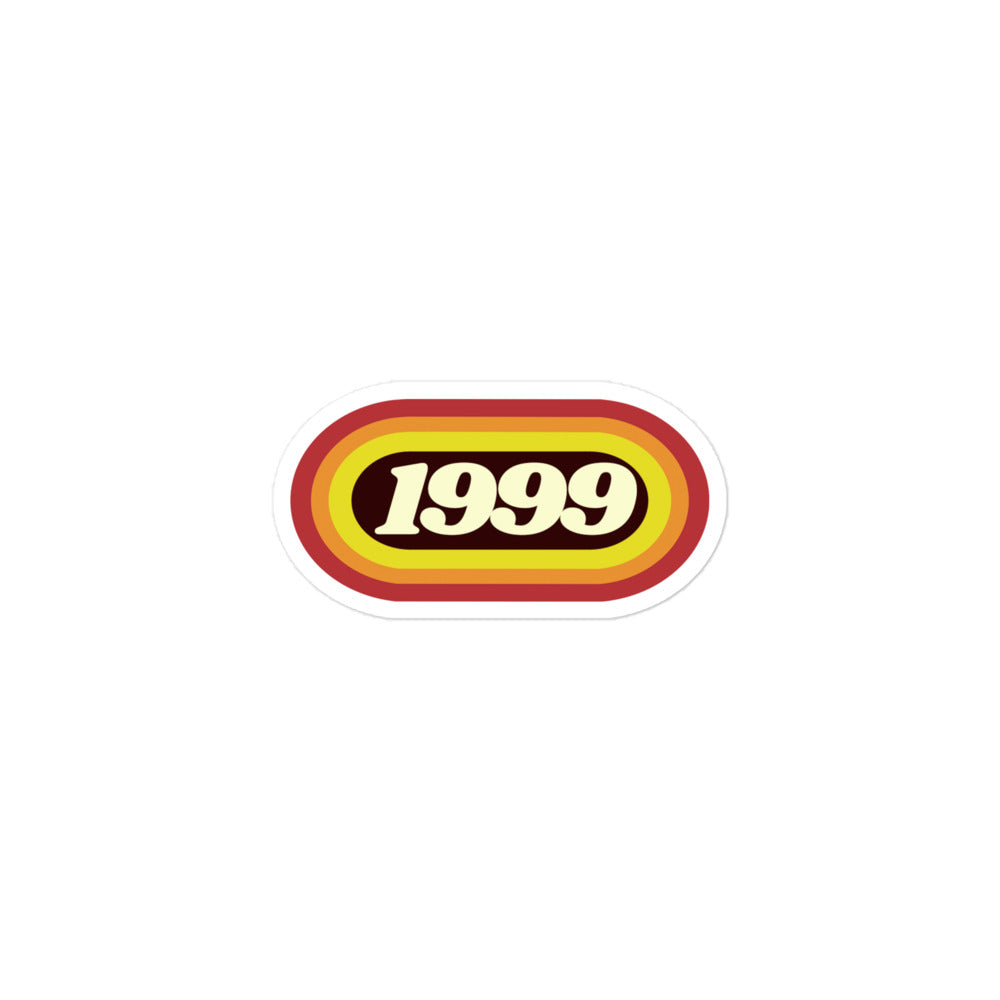 1999 Retro Oval Bubble-free stickers