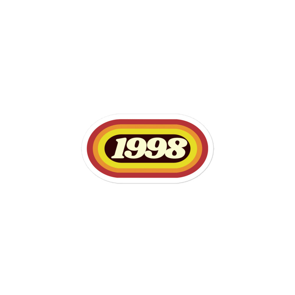 1998 Retro Oval Bubble-free stickers