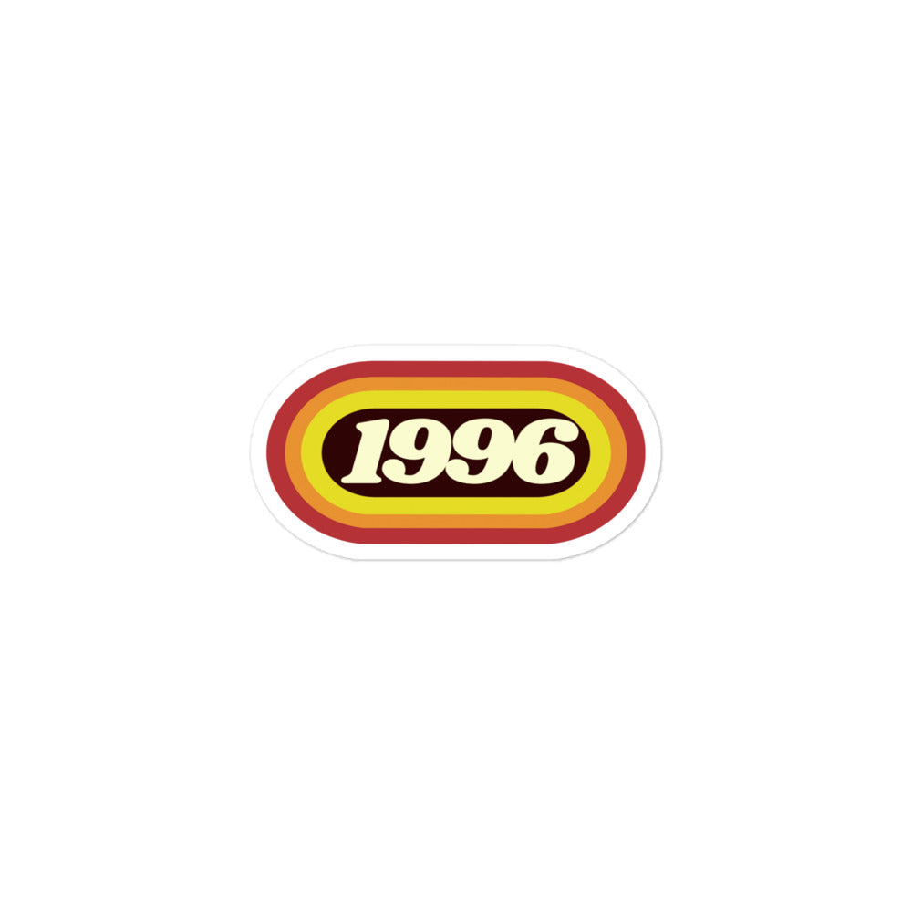 1996 Retro Oval Bubble-free stickers