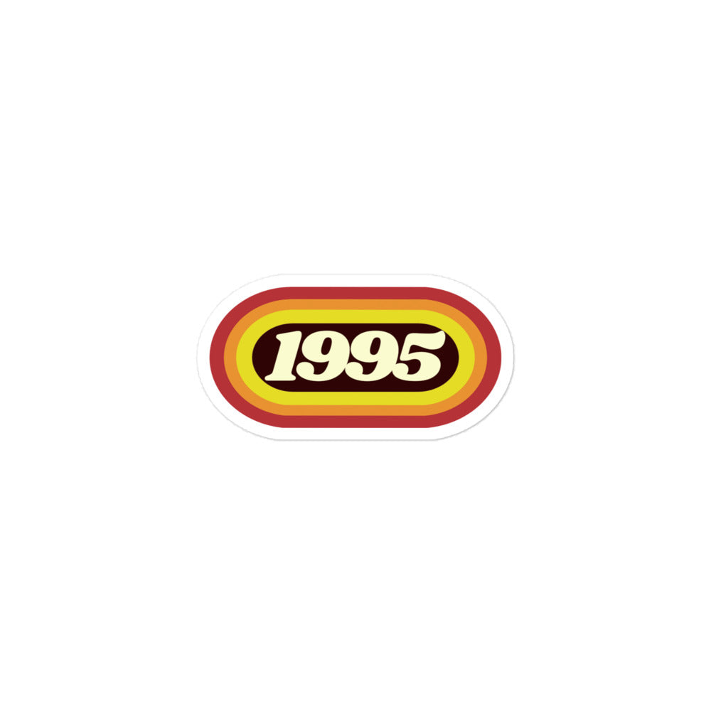 1995 Retro Oval Bubble-free stickers