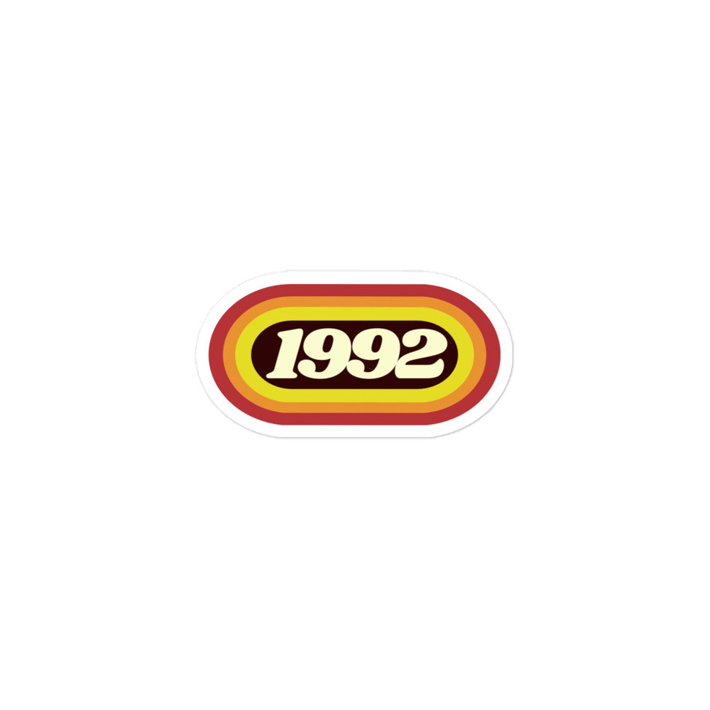 1992 Retro Oval Bubble-free stickers