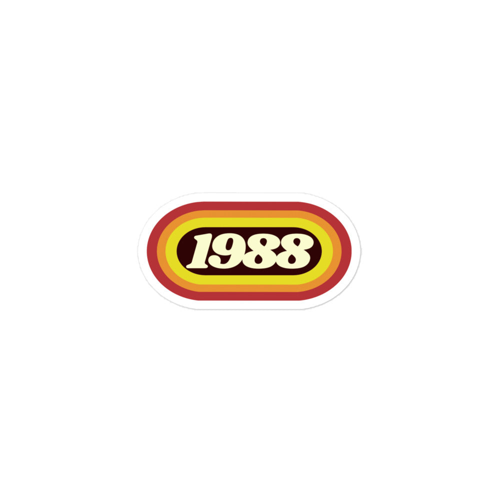 1988 Retro Oval Bubble-free stickers