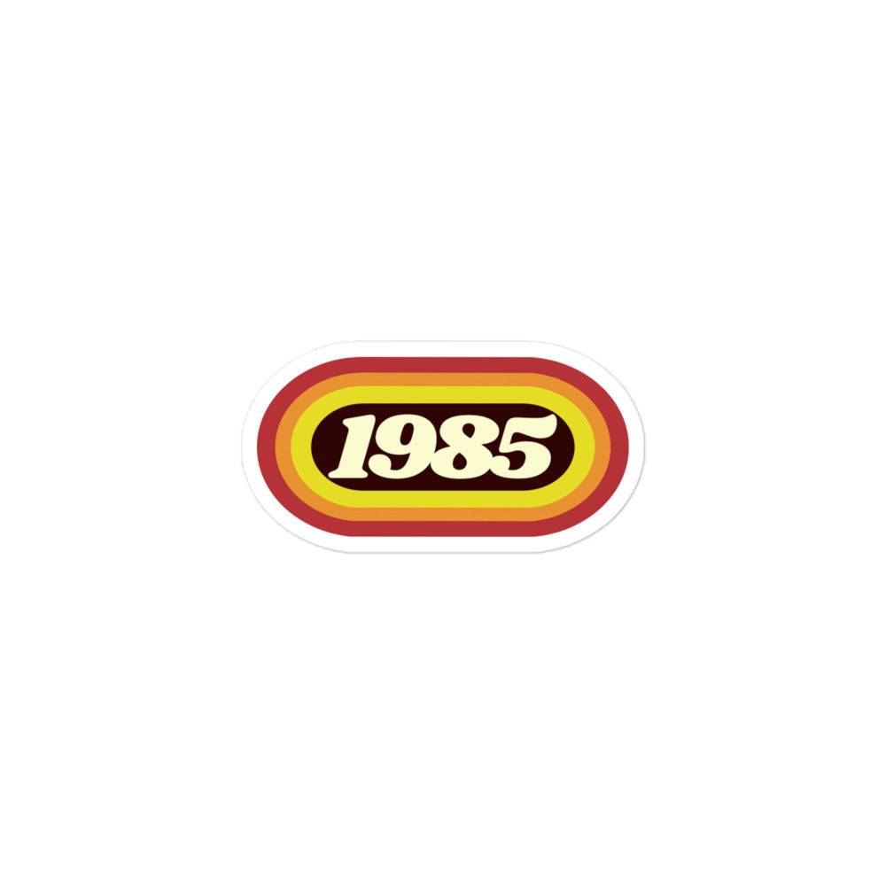 1985 Retro Oval Bubble-free stickers