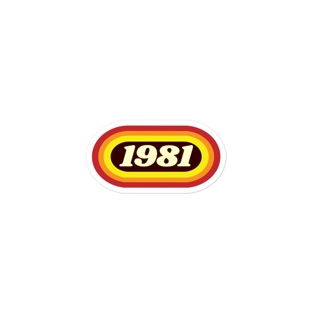 1981 Retro Oval Bubble-free stickers