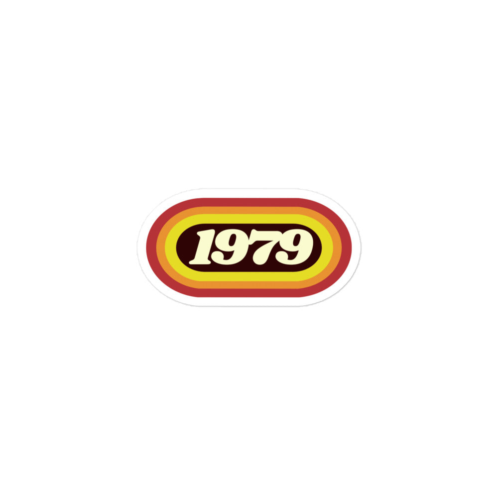 1979 Retro Oval Bubble-free stickers