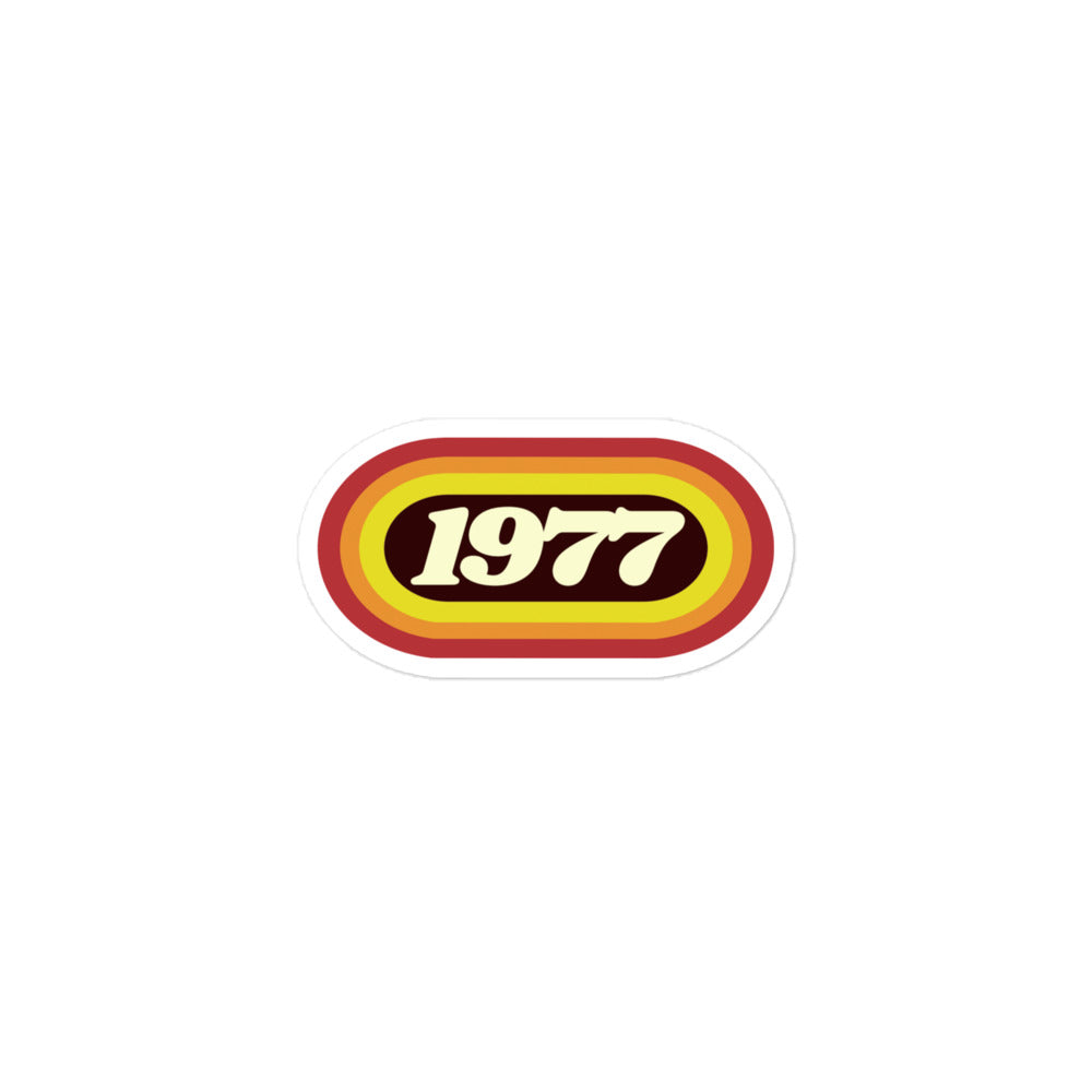 1977 Retro Oval Bubble-free stickers