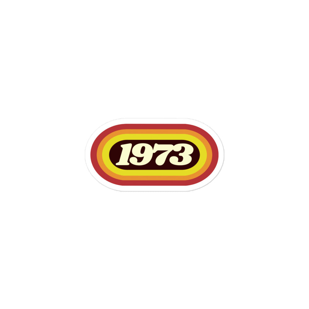 1973 Retro Oval Bubble-free stickers