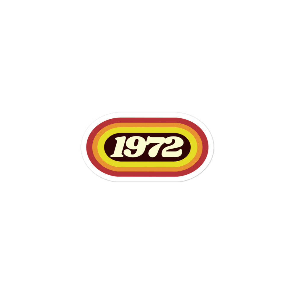 1972 Retro Oval Bubble-free stickers
