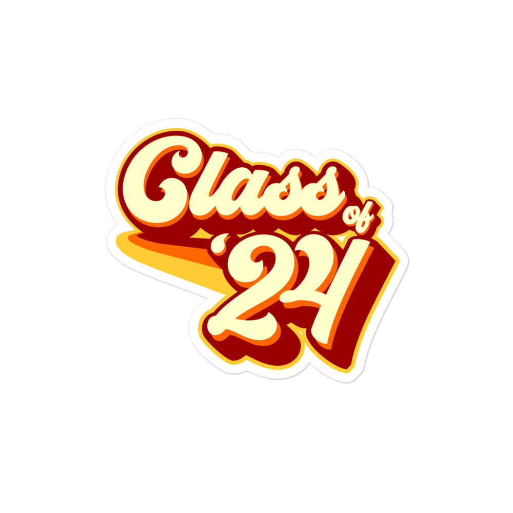 Class of 2024 Bubble-free stickers