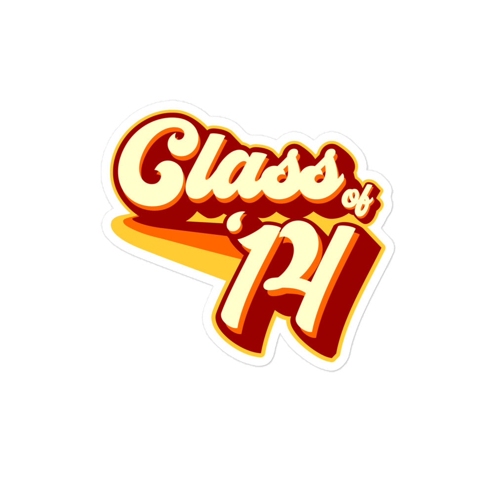 Class of 2014 Bubble-free stickers