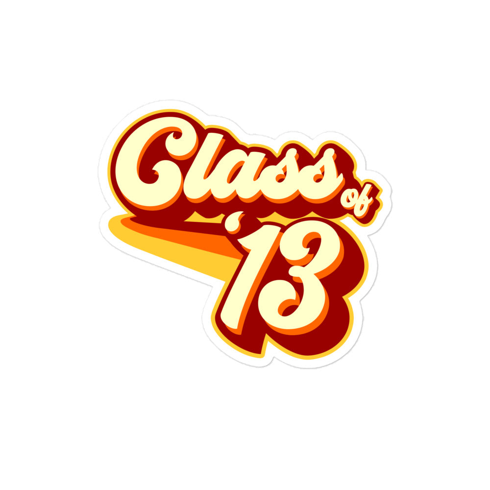 Class of 2013 Bubble-free stickers