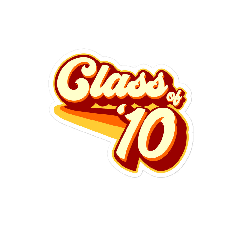 Class of 2010 Bubble-free stickers