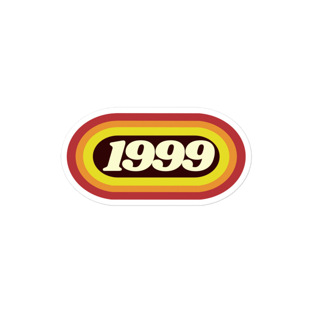 1999 Retro Oval Bubble-free stickers