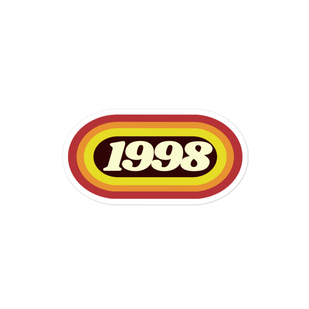 1998 Retro Oval Bubble-free stickers