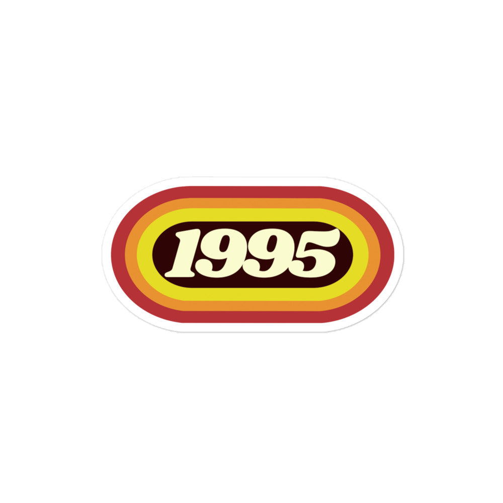 1995 Retro Oval Bubble-free stickers