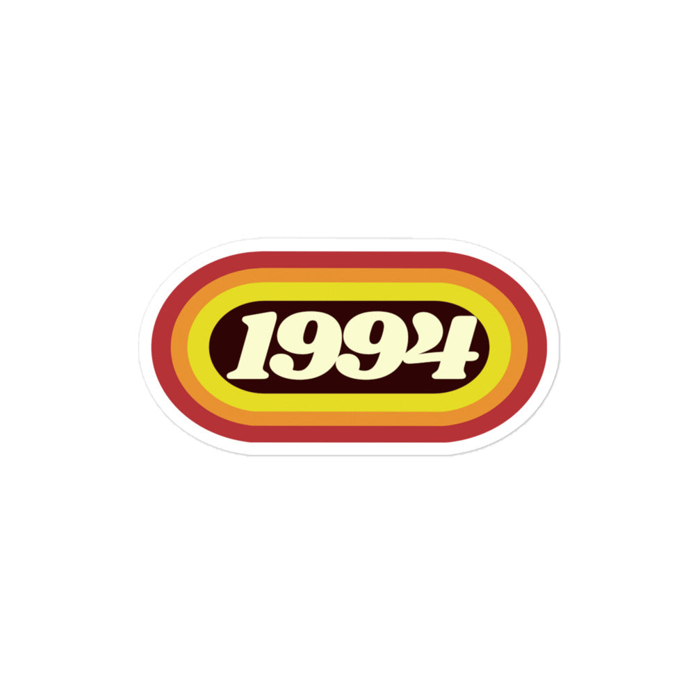 1994 Retro Oval Bubble-free stickers