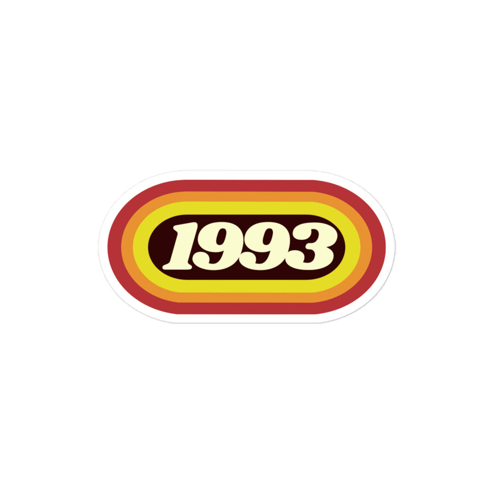 1993 Retro Oval Bubble-free stickers