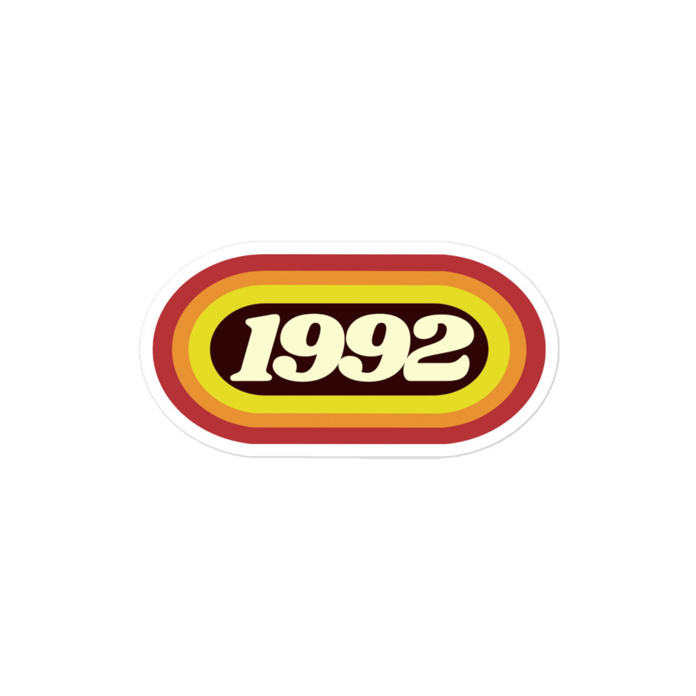 1992 Retro Oval Bubble-free stickers