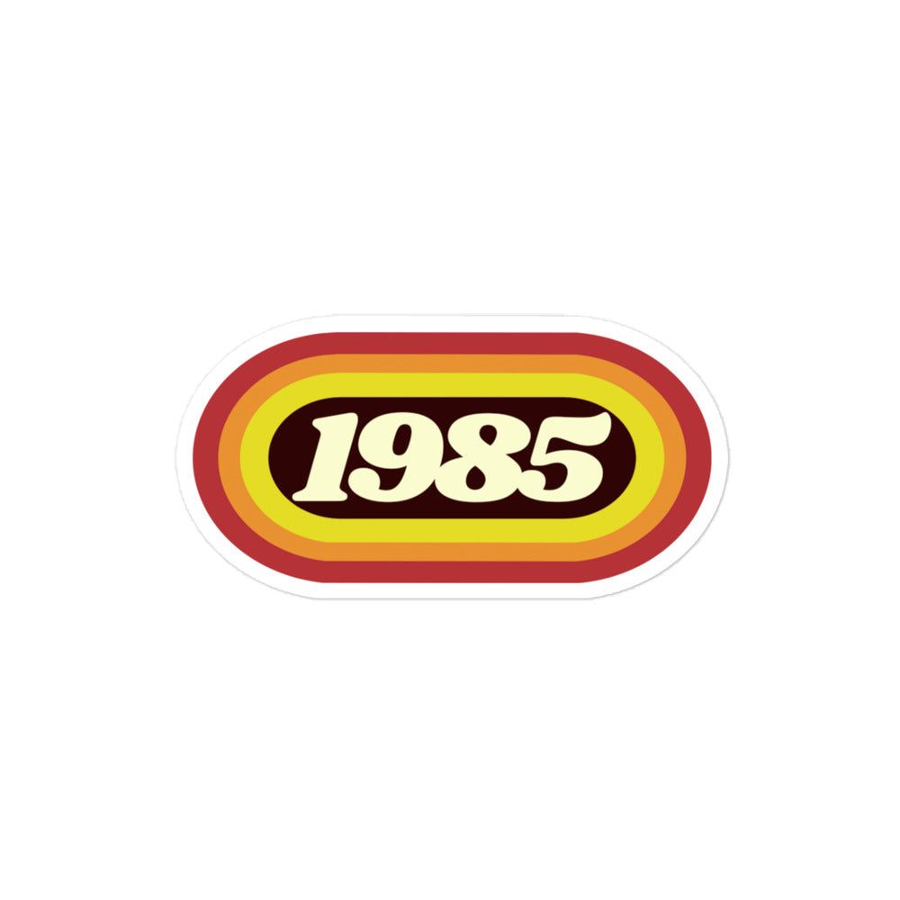 1985 Retro Oval Bubble-free stickers