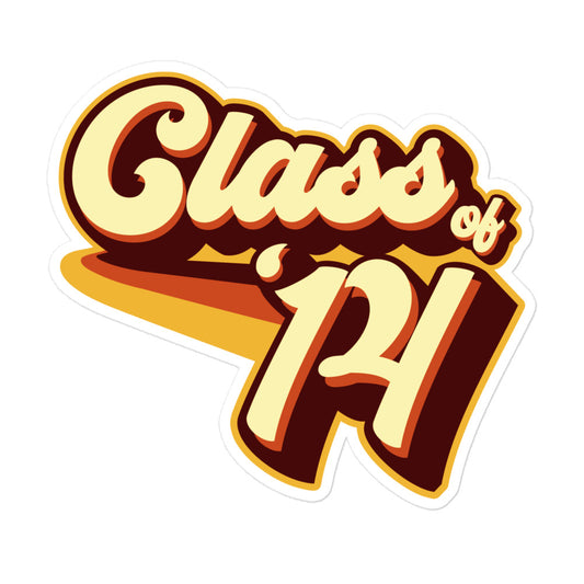 Class of 14 Graduation Retro 2014 Bubble-free stickers