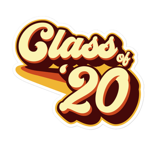 Class of 20 Graduation Retro 2020 Bubble-free stickers