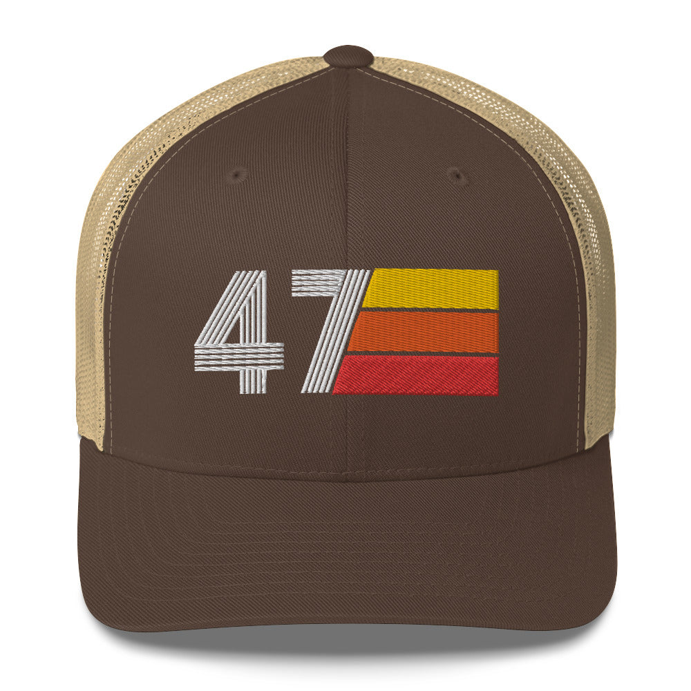 47 Birthday Retro Men's Women's Trucker Hat