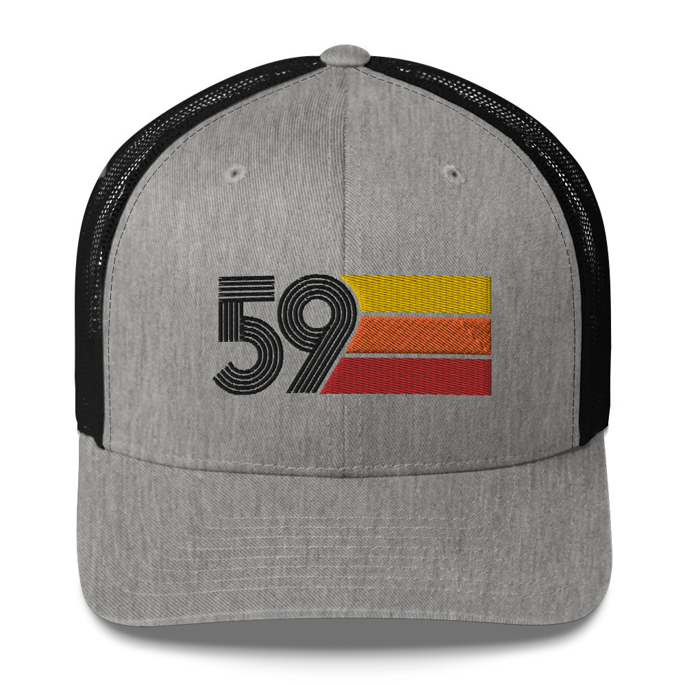 59 Number 1959 Birthday Retro Trucker Hat