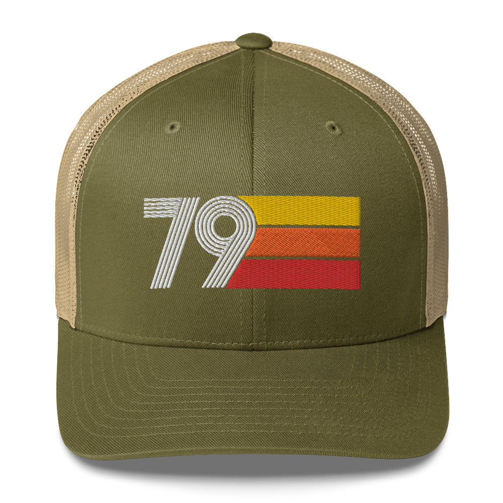 79 Number 1979 Birthday Retro Trucker Hat