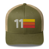 11 Number 2011 Birthday Retro Trucker Hat