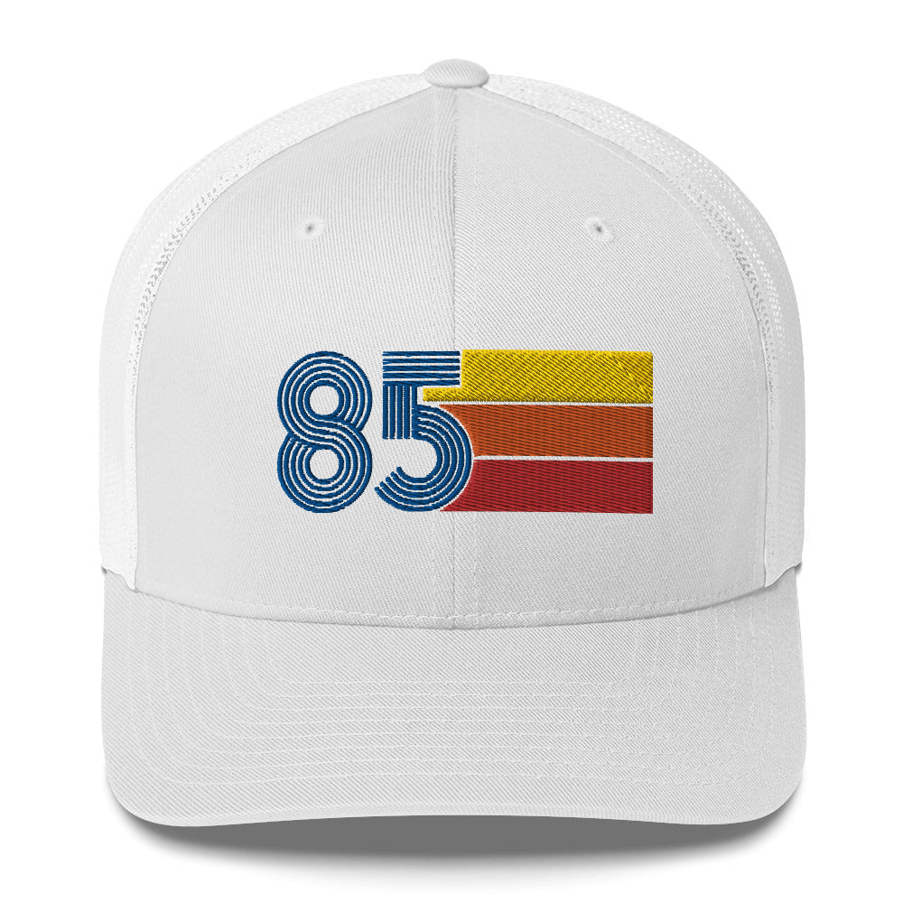 85 Number 1985 Birthday Retro Trucker Hat