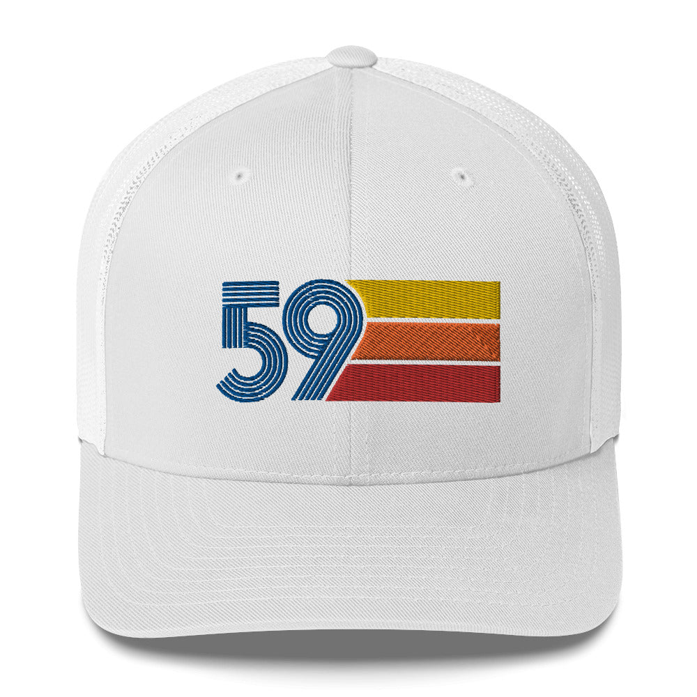 59 Number 1959 Birthday Retro Trucker Hat