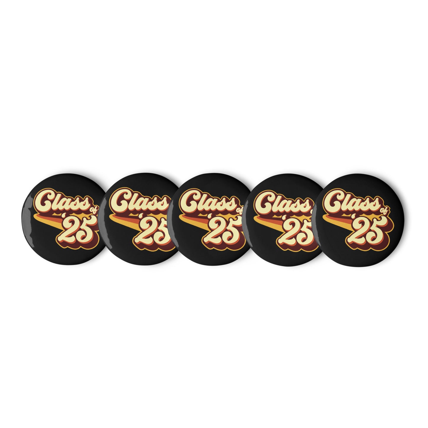 Class of 25 Retro 2025 Set of pin buttons