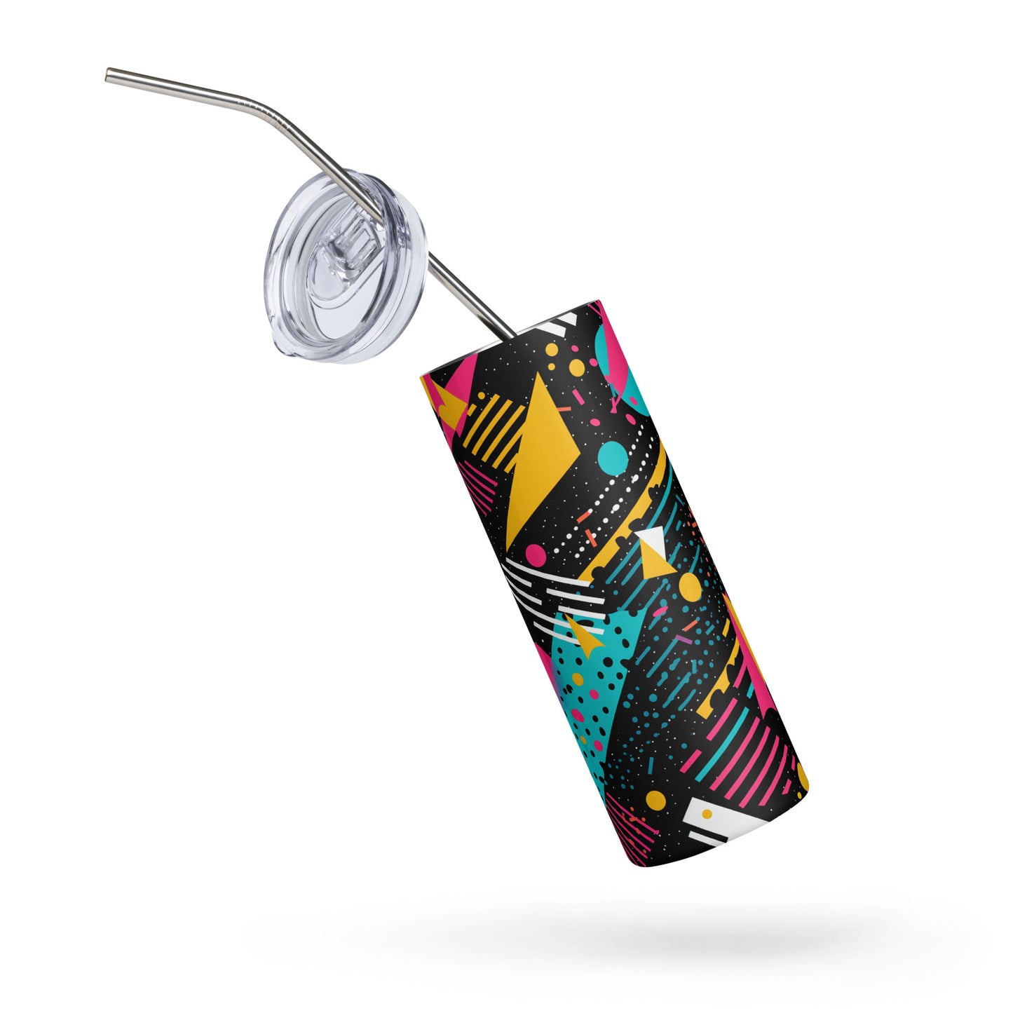 Electro-Pop 20 oz Insulated Stainless Steel Tumbler with Metal Straw