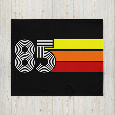 85 - Retro 1985 Tri-Line 50″×60″ Throw Blanket
