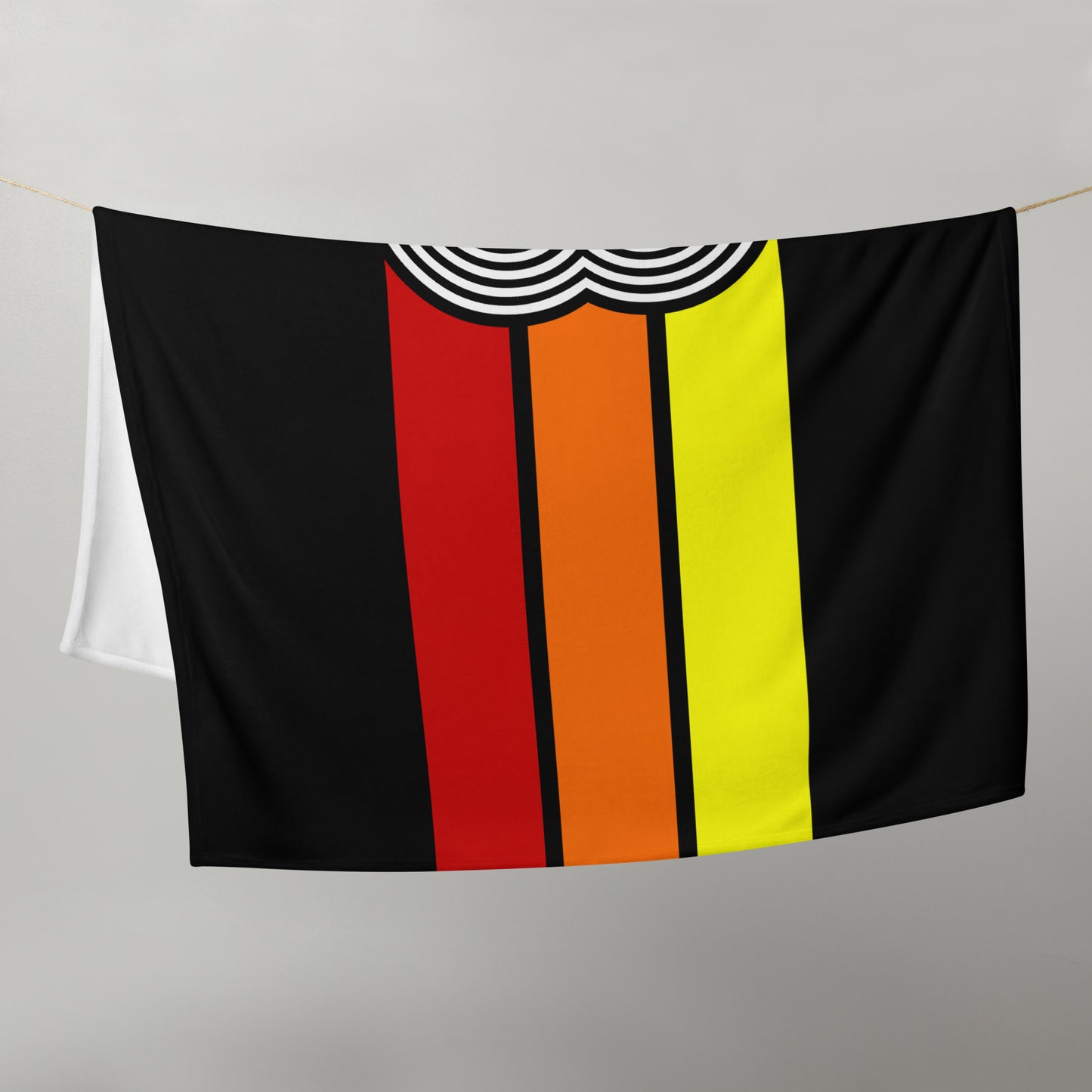 83 - Retro 1983 Tri-Line 50″×60″ Throw Blanket