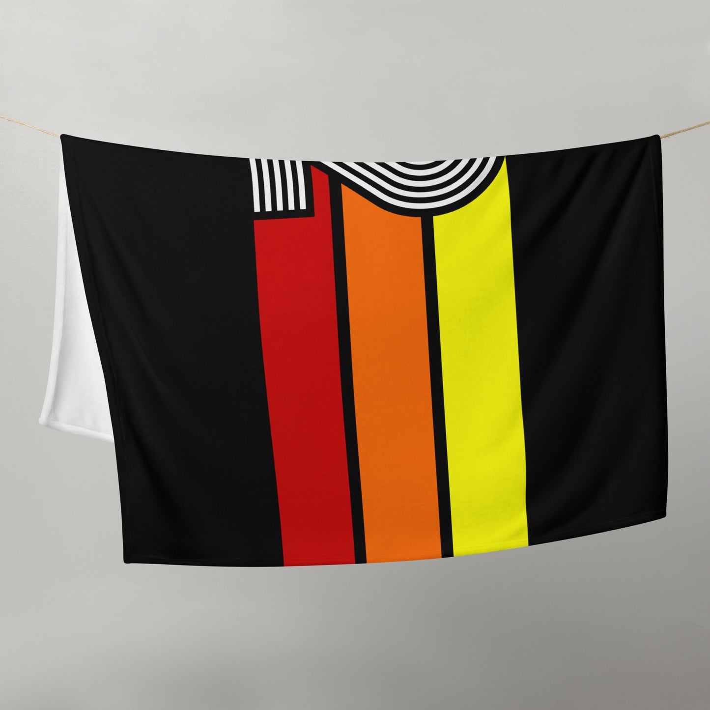 82 - Retro 1982 Tri-Line 50″×60″ Throw Blanket