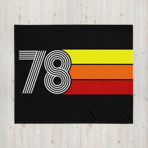 78 - Retro 1978 Tri-Line 50″×60″ Throw Blanket