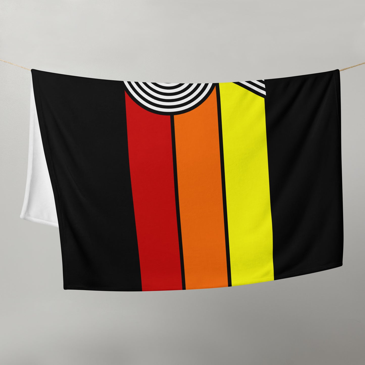 76 - Retro 1976 Tri-Line 50″×60″ Throw Blanket