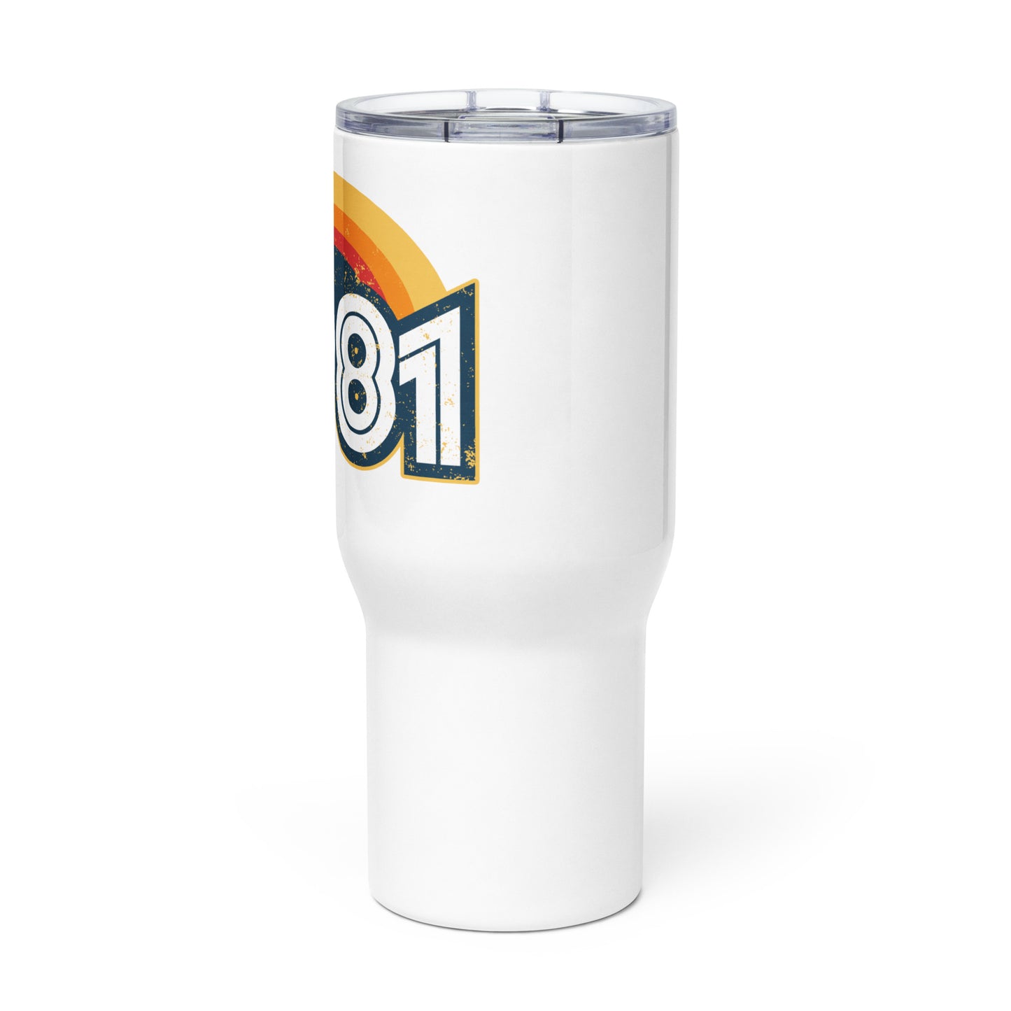 1981 Retro Sunset Travel mug with a handle