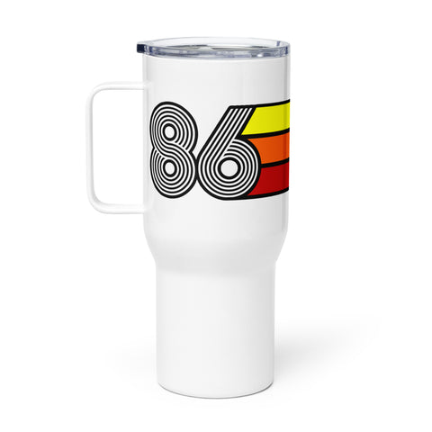 1986 Birthday Year Retro Travel mug with a handle