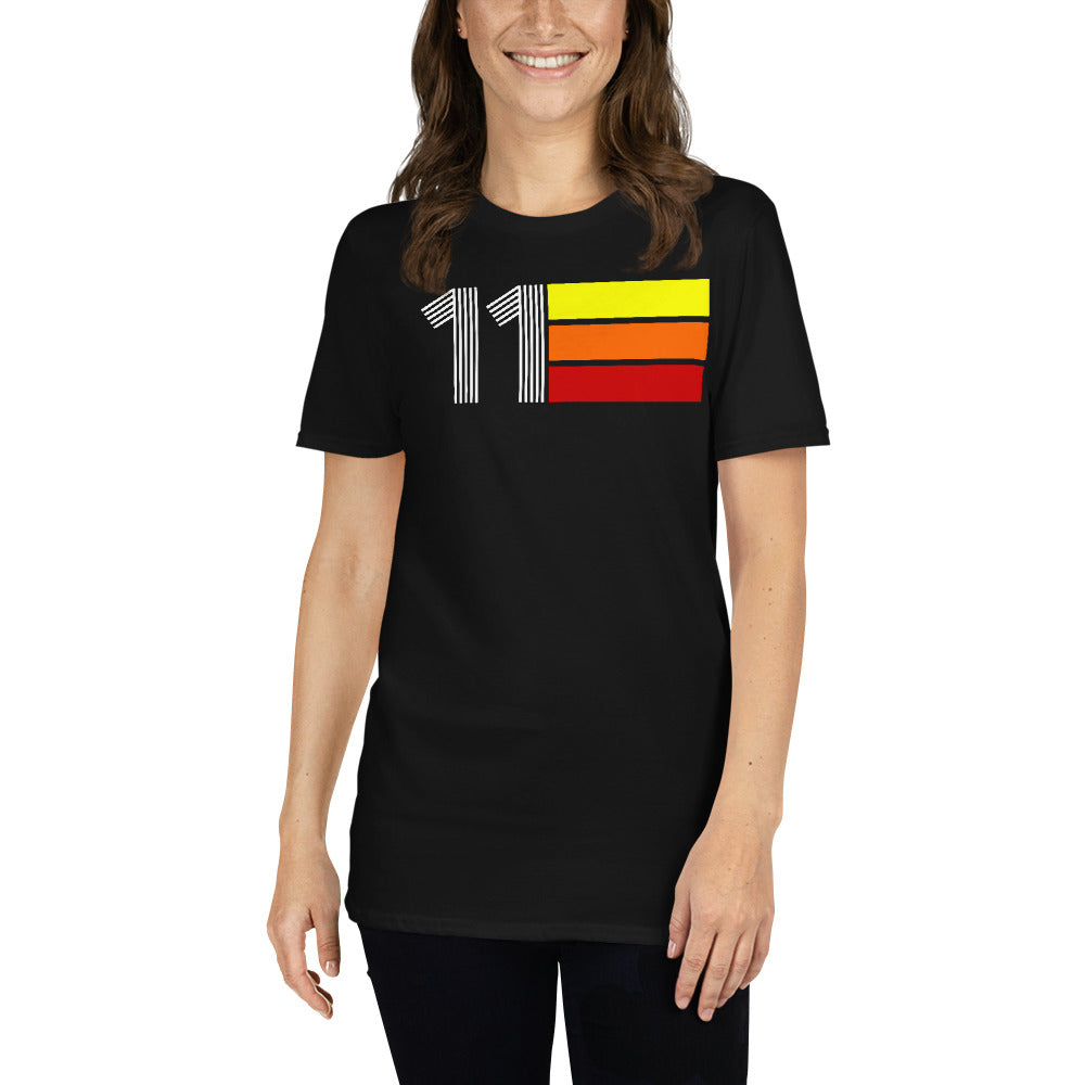11 - RETRO TRI-LINE MEN'S WOMEN'S SHORT-SLEEVE UNISEX T-SHIRT