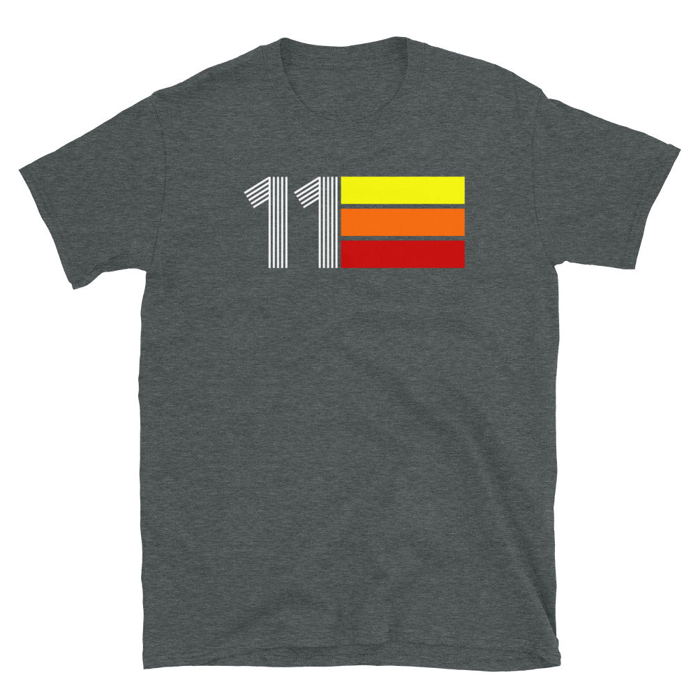 11 - RETRO TRI-LINE MEN'S WOMEN'S SHORT-SLEEVE UNISEX T-SHIRT